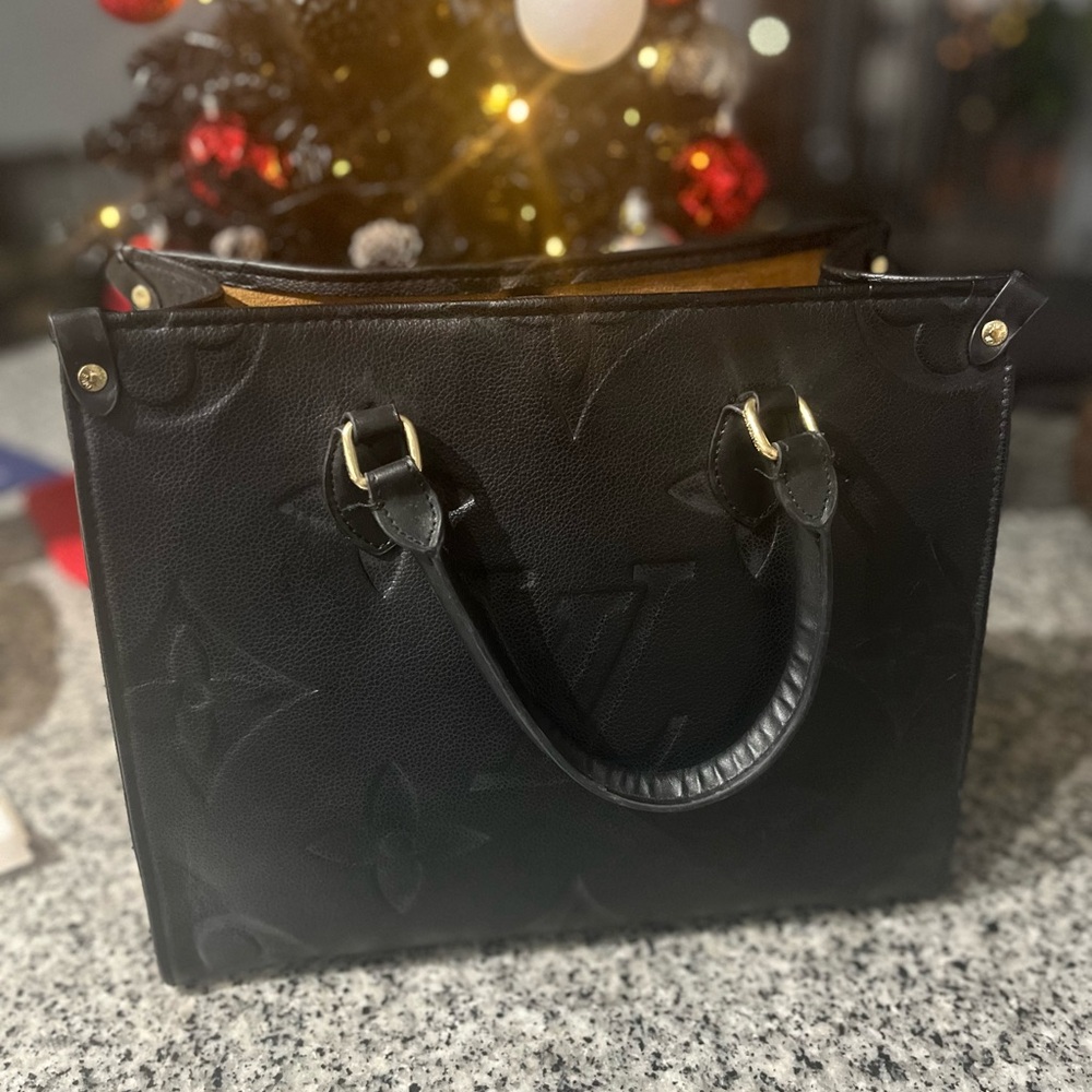 Louis Vuitton Black Embossed Shoulder Bag